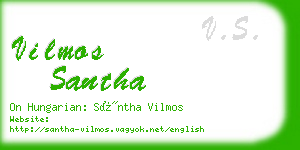 vilmos santha business card